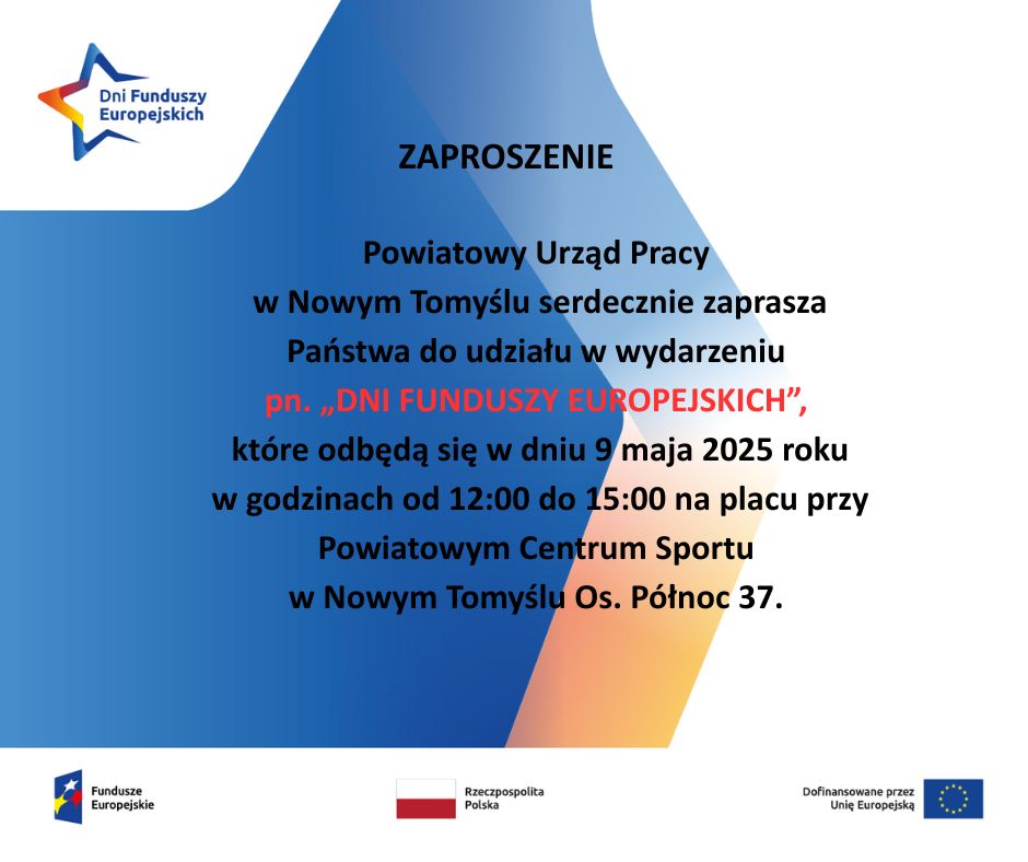 Zdjęcie artykułu Harmonogram wydarzenia  pt. "Piknik z Funduszami Europejskimi" w ramach ogólnopolskich Dni Funduszy Europejskich