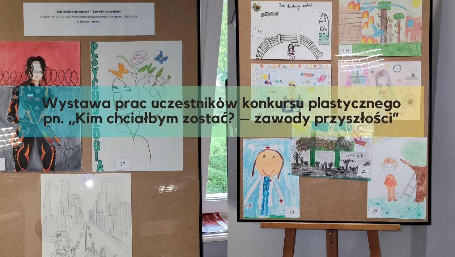 Zdjęcie artykułu Wystawa prac uczestników Konkursu plastycznego pod nazwą „Kim chciałbym zostać? – zawody przyszłości”