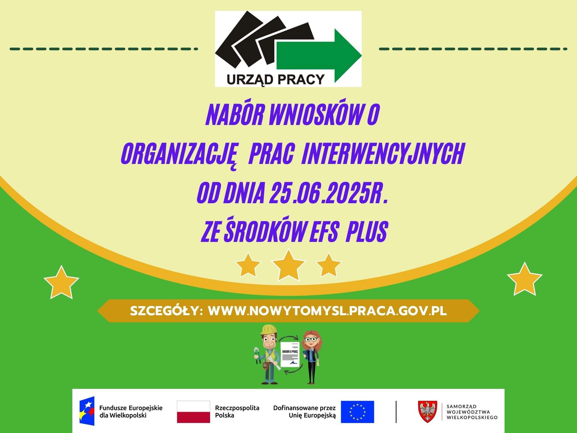 Zdjęcie artykułu Nabór wniosków o zorganizowanie prac interwencyjnych ze środków EFS Plus