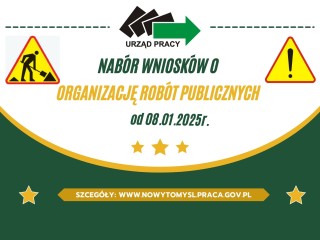 Zdjęcie artykułu Nabór wniosków o organizację robót publicznych.